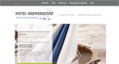 Desktop Screenshot of hotel-gremersdorf.de